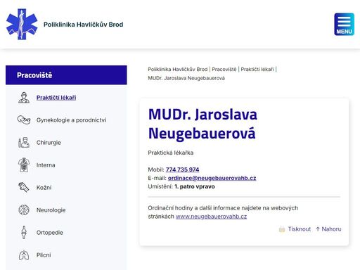 sdružení ambulantních lékařů, poliklinika havlíčkův brod