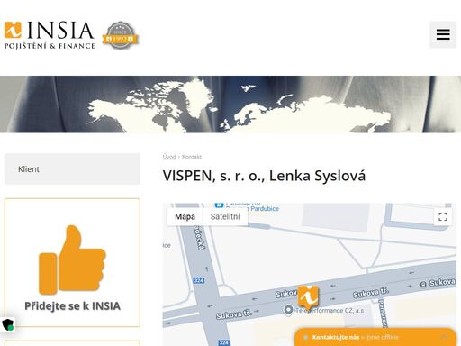 insia a.s. praha. jste makléř nebo zájemce o pojištění? kontaktujte naše specialisty nebo se na nás obraťte přes kontaktní formulář.