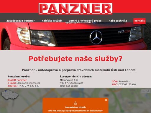 panzner autodoprava a přeprava stavebních materiálů v ústí nad labem a okolí.