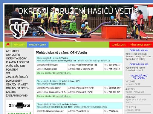 okresní sdružení hasičů vsetín - oficiální informační server