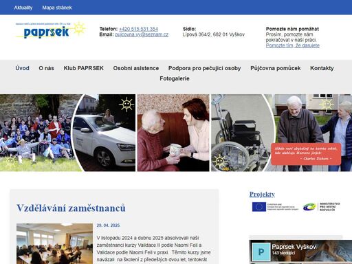 webová prezentace asociace paprsek se sídlem ve vyškově. paprsek nabízí pomoc při zajišťování, provozování, realizaci a ochraně práv, zájmů a potřeb zdravotně postižených dětí a mládeže (bez ohledu na jejich postižení) a také jejich rodičů.