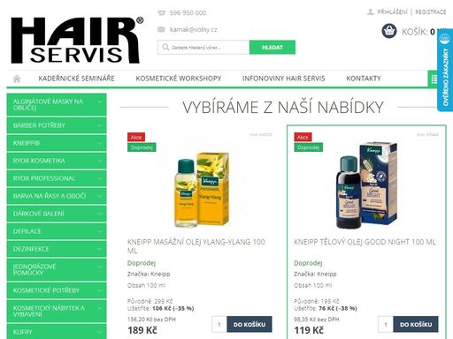 e-shop a velkoobchod s profesionálními kosmetickými pomůckami, vybavení pro  salóny, barber shopy, wellness & spa.