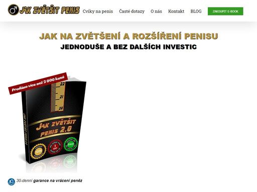 chceš vědět, jak zvětšit penis? vytvořili jsme návod, v kterém najdeš studie od roku 2011 a podrobné informace nejúčinnějších metod na zvětšení penisu.