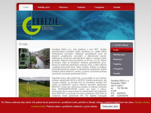 geodézie děčín s.r.o. nabízí komplexní geodetické služby v děčíně a okolí. specializujeme se na vyhotovení geometrických plánů, vytyčení hranic pozemků, inženýrskou geodézii a mapové podklady ve 2d i 3d. profesionální přístup a moderní technologie zaručují přesnost a spolehlivost našich služeb.