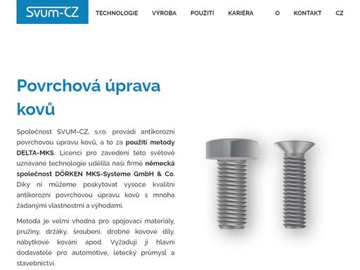 společnost svum-cz s.r.o. provádí antikorozní povrchovou úpravu kovů, a to za použití metody delta-mks.