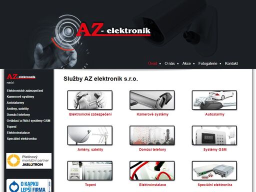 firma az elektronik s.r.o. byla založena v roce 1993. zabýváme se výrobou, montáží a prodejem systému průmyslové televize cctv, zabezpečovací technikou ezs a požární signalizací eps.
