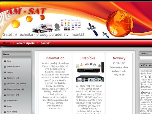am-sat,satelitní technika, prodej montáž, poradenství