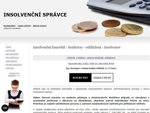 insolvence | konkurs | oddlužení | insolvenční řízení | insolvenční kancelář | insolvence zlín, brno | insolvenční správce uherský brod, uherské hradiště, zlín