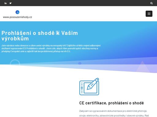 posouzeni shody výrobků, es prohlášení o shodě, ce prohlášení o shodě, certifikace, emc, testování, analýza rizik, technická dokumentace