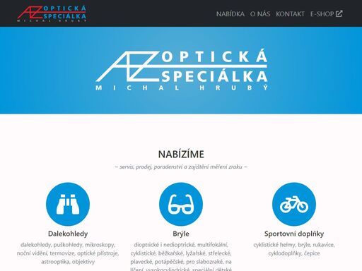 servis, prodej, poradenství a zajištění měření zraku - dalekohledy, puškohledy, optika, brýle, sportovní doplňky