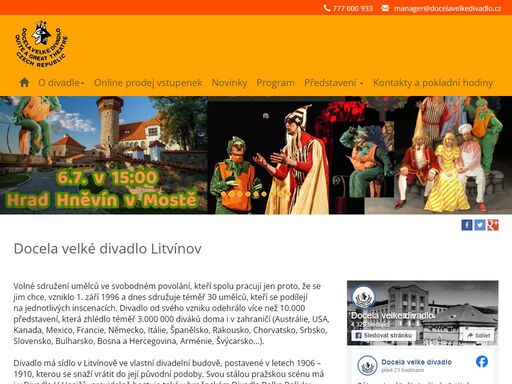 docela velké divadlo je profesionální divadlo se sídlem v litvínově, které hraje pro dospělé diváky, ale věnuje se také autorské tvorbě pro děti a mládež.