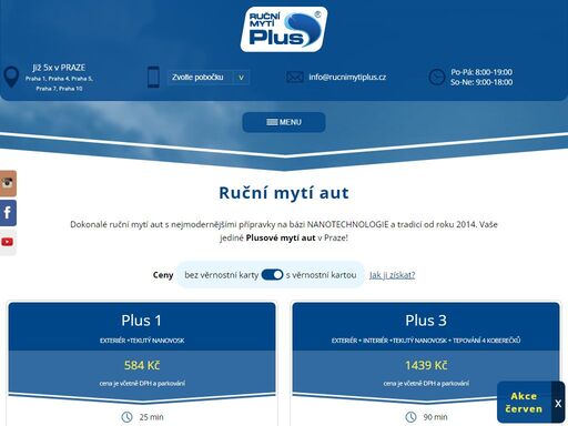vaše jediné plusové mytí aut v praze! dokonalé ruční mytí aut s nejmodernějšími přípravky na bázi nanotechnologie již od 584 kč | věrnostní 10% sleva