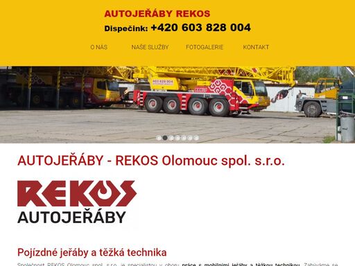 společnost rekos olomouc spol. s.r.o. je specialistou v oblasti jeřábnických prací a manipulaci s těžkou technikou. zajišťujeme pronájem autojeřábů.