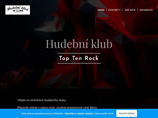 vítejte na stránkách hudebního klubu.