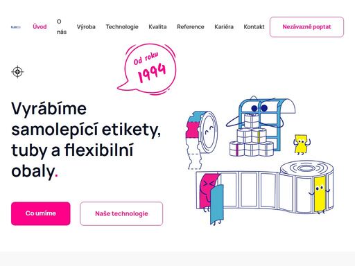 již od roku 1994 nabízíme našim klientům kompletní servis v oblasti výroby samolepících etiket, tub a flexibilních obalů (wrapy či kosmetické sachety). díky těmto zkušenostem jsme schopni zajistit nejvyšší úroveň služeb a zaručeně kvalitní samolepící etikety a obaly i pro vaše produkty.