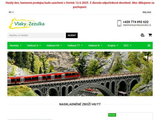 modelová železnice h0/tt/g. kolejiště, vláčky, mašinky, modely vlaků a železniční modelářství. zahradní železnice - vlaky zezulka