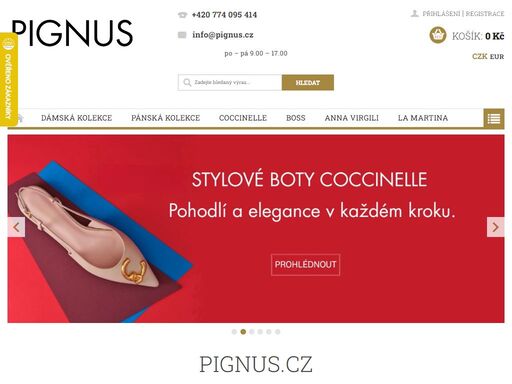 objevte značky jako je coccinelle, cerruti 1881, anna virgili a la martina | rychlé dodání, profesionální přístup