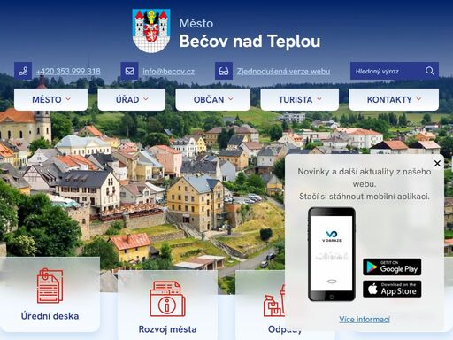 oficiální stránky města bečov nad teplou