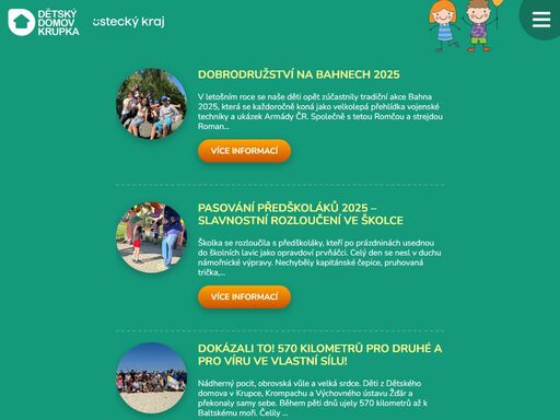 oficiální webové stránky dětského domova v krupce. najdete tu aktuální informace a sdělení.