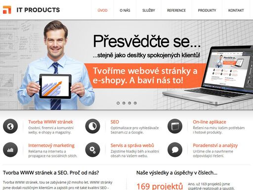 tvorba www stránek, kreativní webdesign, fungující on-line řešení a seo optimalizace pro vyhledávače.