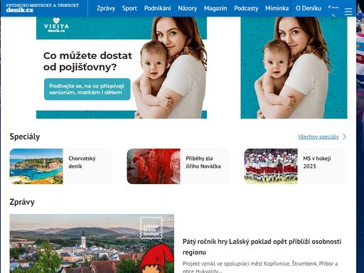 novinky a zprávy z frýdku-místku, třince a okolí. nejdůležitější informace a události z jednotlivých obcí, dění v politice, kultuře, sportu i v běžném…