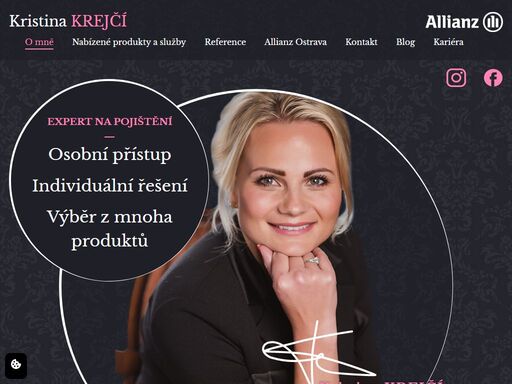 kristina krejčí je pojišťovací specialistka z ostravy s týmem konzultantů allianz pojišťovny. individuální přístup a výhodné sazby pro klienty v ostravě.