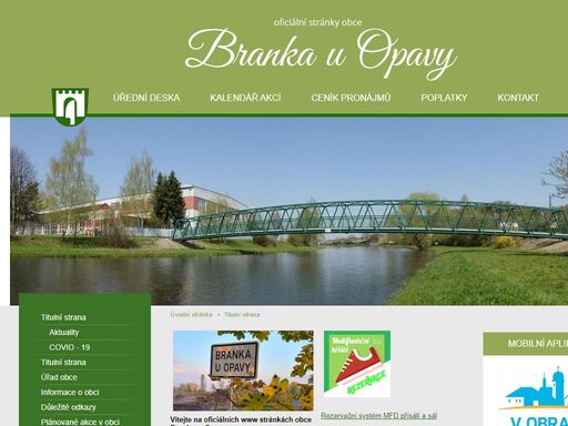 oficiální stránky obce branka u opavy