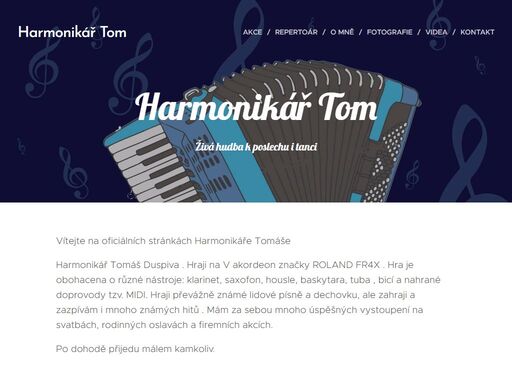 vítejte na oficiálních stránkách harmonikáře tomáše
