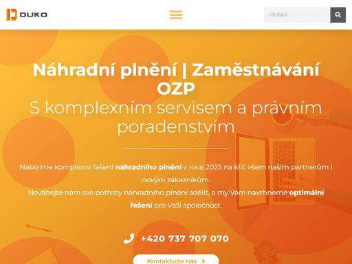 společnost duko nabízí možnost čerpat náhradní plnění odebíráním výrobků a služeb z chráněných dílen. poskytujeme poradenství při zaměstnávání ozp.