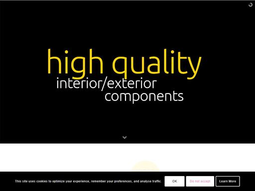 premium polyurethane spray skins, high quality interior/exterior components: light- weight, ecologically responsible products.