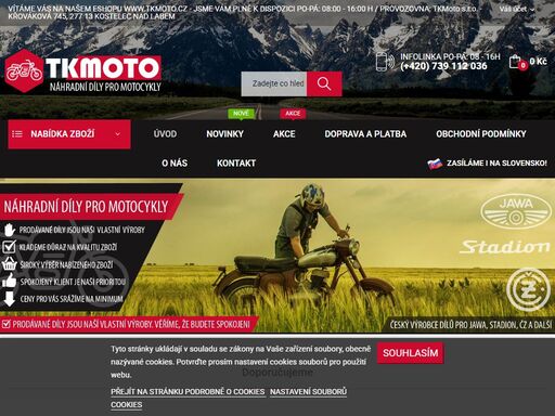 náhradní díly pro motocykly - tkmoto.cz