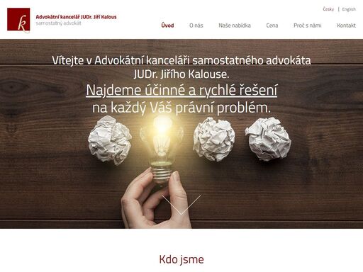 advokátní kancelář judr. jiří kalous samostatný advokát