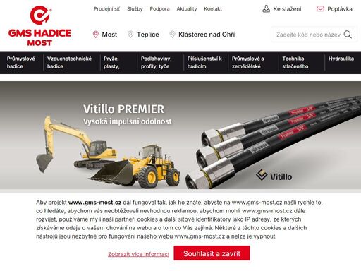 naším sortimentem jsou především průmyslové hadice, vzduchotechnické hadice, pryže, hydraulika a další