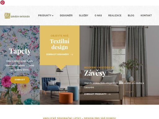 katalog dekoračních látek anglických designérů.