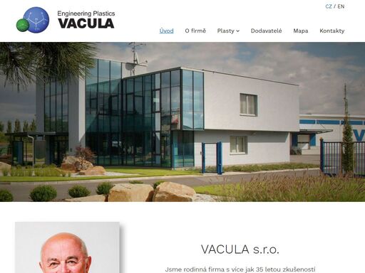 vacula s.r.o. - rodinná firma s více jak 35 letou zkušeností v obchodování s plasty.