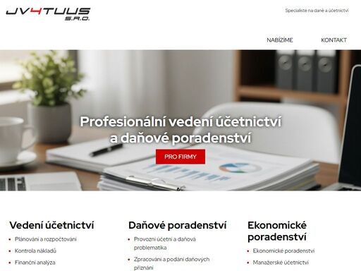 ekonomické, daňové poradenství a vedení účetnictví pro firmy.