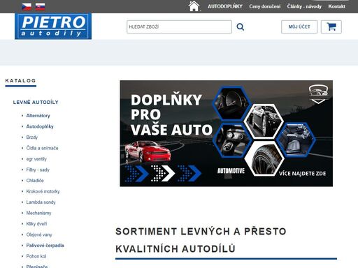 levné a přesto kvalitní autodíly. solidní obchod s dlouholetými zkušenostmi a zajímavým sortimentem.