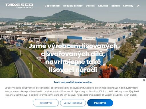 tawesco je výrobní společnost se zaměřením na lisovací nářadí, výlisky a svařence převážně pro automobilový průmysl, zemědělskou, lesnickou a manipulační techniku.