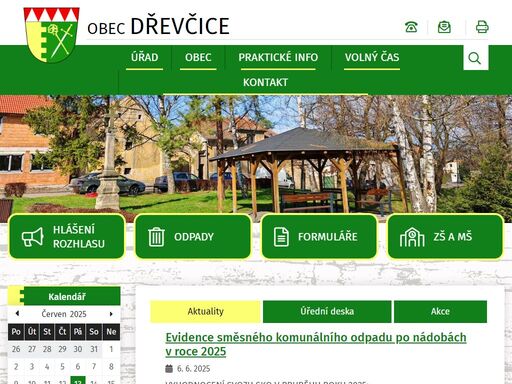 oficiální stránky obce dřevčice
