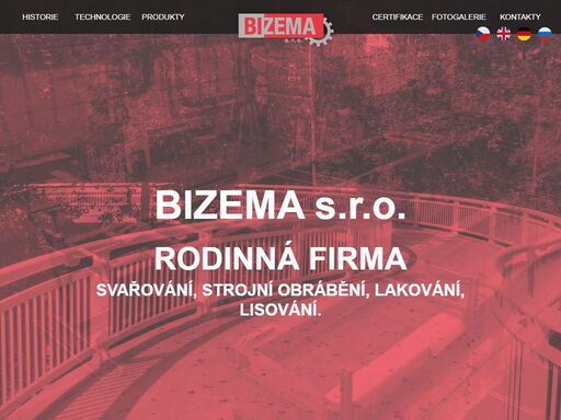 rodinná firma, svařování, strojní obrábění, lakování, lisování.