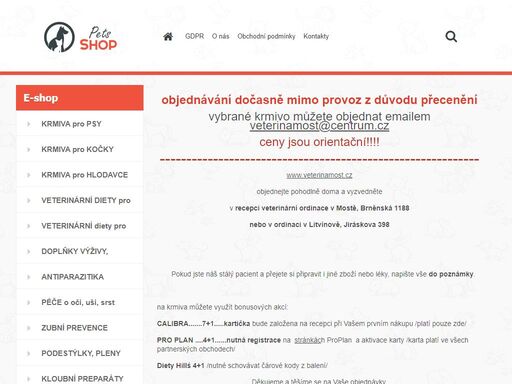 diety pro psy,diety pro kočky, chondroprotektiva, uši,oči,hlodavci,krmiva,podstýlky,králík,morče,zuby,srst,antiparazitika veterinární diety a krmiva pro psy, kočky, hlodavce,chondroprotektiva,péče
