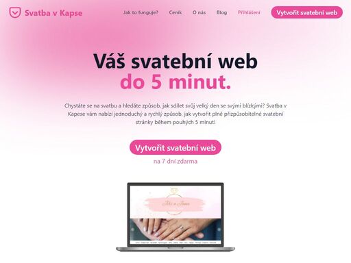vytvořte si svůj vlastní svatební web během pár minut. informujte své hosty, sdílejte svatební fotoalbum či spravujte seznam hostů. vše na jednom místě.