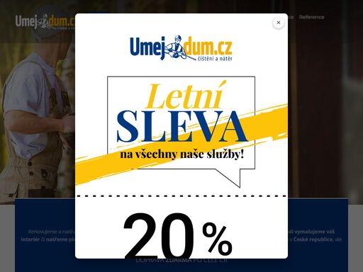 čištění a nátěr fasád, střech či dlažby