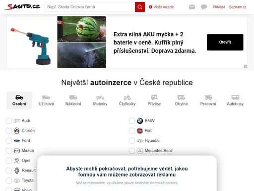 chcete si koupit auto? na sauto.cz v inzerci automobilů najdete přes 80 000 inzerátů nových i ojetých aut na prodej od autobazarů i od lidí. prodáváte auto? inzerujte na sauto.cz.