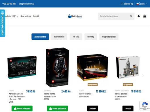 specializujeme se na stavebnice lego®, které již nejsou v oficiálních obchodech dostupné a jejich cena se neustále zvyšuje. jsou tedy vhodné i jako investice.