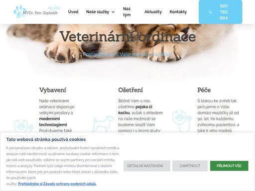 veterinární ordinace v hlučíně. postaráme se o vaše domácí mazlíčky! zastavte se u nás v ordinaci mvdr. petra gajdošíka.