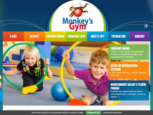 monkey´s gym není jen pohyb. pro vaše děti jsme vybudovali prostor, který je víc než tělocvičnou a připravili kurzy, ve kterých je pohyb hlavně hrou.