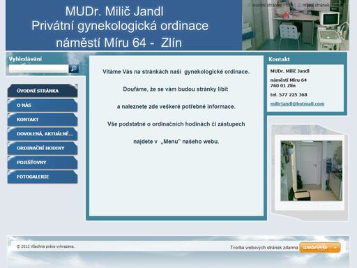 mudr. milič jandl, privátní gynekologická ordinace zlín, gynekologie zlín, mudr. jandl, screening vývojový vad, gynekologie a porodnictví , předporodní péče o těhotné, 