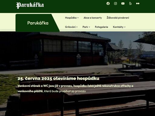 stránky věnované dění na parukářce, parku na vrchu svatého kříže i legendární undergroundové hospůdce parukářka