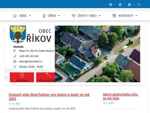 oficiální stránky obce
